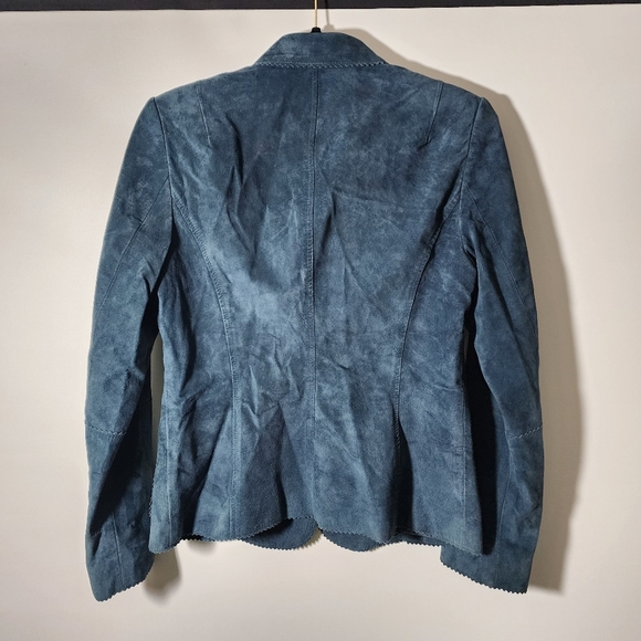 Worth  leather jacket Dark real color size 8 - Picture 4 of 6